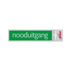 Bord Alulook Nooduitgang groen - 165x44 mm zelfklevend.