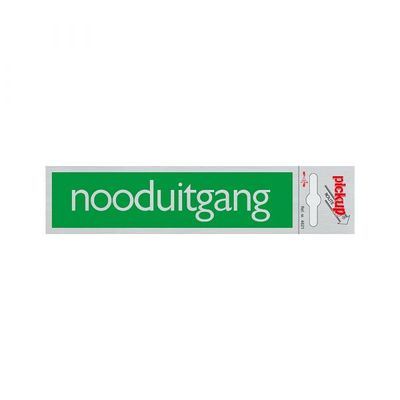 Bord Alulook Nooduitgang groen - 165x44 mm zelfklevend.
