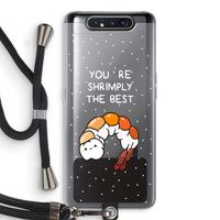 You're Shrimply The Best: Samsung Galaxy A80 Transparant Hoesje met koord