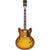 D&apos;Angelico Excel DC XT stoptail Iced Tea Burst semi-akoestische gitaar