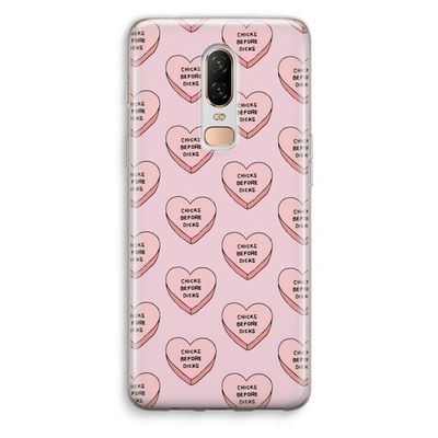 Chicks before dicks: OnePlus 6 Transparant Hoesje