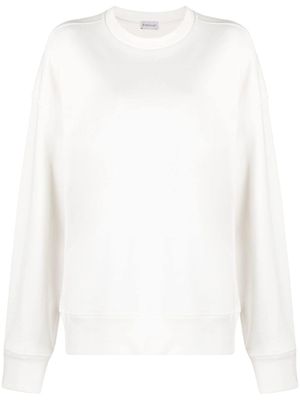 Moncler sweat à logo imprimé - Blanc