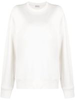 Moncler sweat à logo imprimé - Blanc