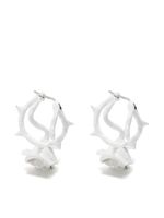 Acne Studios boucles d'oreilles à design de rose - Blanc - thumbnail