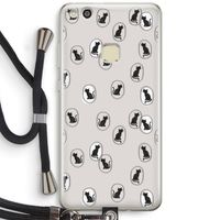 Miauw: Huawei Ascend P10 Lite Transparant Hoesje met koord Miauw: Huawei Ascend P10 Lite Transparant Hoesje met koord