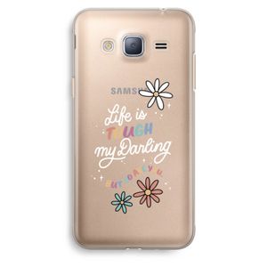 Tough Life: Samsung Galaxy J3 (2016) Transparant Hoesje