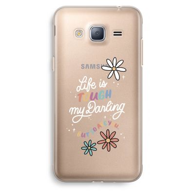 Tough Life: Samsung Galaxy J3 (2016) Transparant Hoesje
