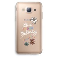 Tough Life: Samsung Galaxy J3 (2016) Transparant Hoesje