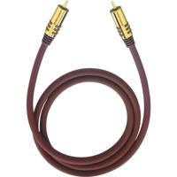 Cinch Audio Aansluitkabel [1x Cinch-stekker - 1x Cinch-stekker] 3.00 m Bordeaux Vergulde steekcontacten Oehlbach NF Sub