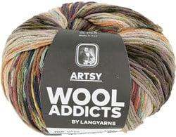 Lang Yarns Artsy 006 Olijf/Beige/Blauw