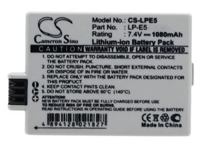 Blu-Basic Digitale camera accu 7.4v 1080mah li-ion voor canon