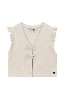 Like Flo winter gilet meisjes - beige - Dia - nep strik sluiting