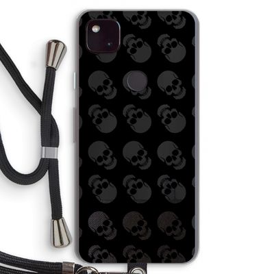 Musketon Skulls: Pixel 4a 5G Transparant Hoesje met koord