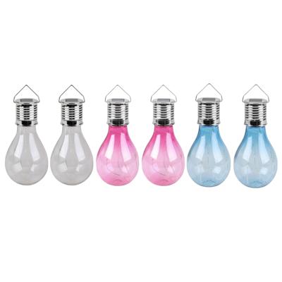 Solar sfeer tuin hanglampje - 6x stuks - wit / roze / blauw - 15 cm - kunststof - sfeerverlichting