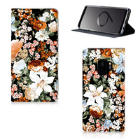 Smart Cover voor Samsung Galaxy S9 Dark Flowers