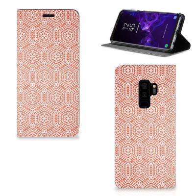 Samsung Galaxy S9 Plus | Hoesje met Magneet | Pattern Orange