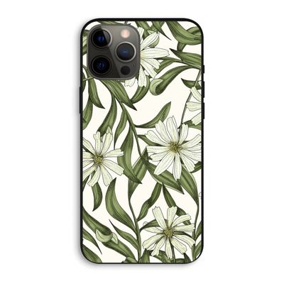 Wit bloemenpatroon: iPhone 12 Pro Max Biologisch afbreekbaar hoesje
