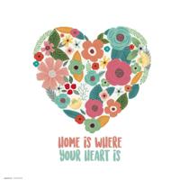 Kunstdruk Loreak Heart 30x30cm