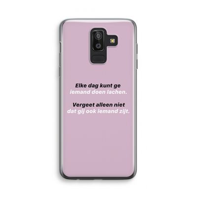gij zijt ook iemand: Samsung Galaxy J8 (2018) Transparant Hoesje