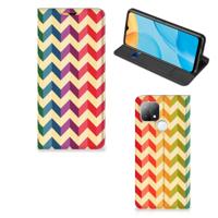 OPPO A15 | Hoesje met Magneet | Zigzag Multi Color