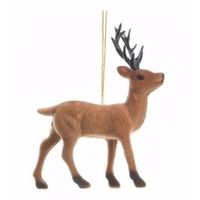 1x Kerstboom decoratie rendier hanger 13 cm type 1