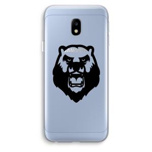 Angry Bear (black): Samsung Galaxy J3 (2017) Transparant Hoesje