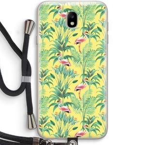 Flamingo party: Samsung Galaxy J7 (2017) Transparant Hoesje met koord