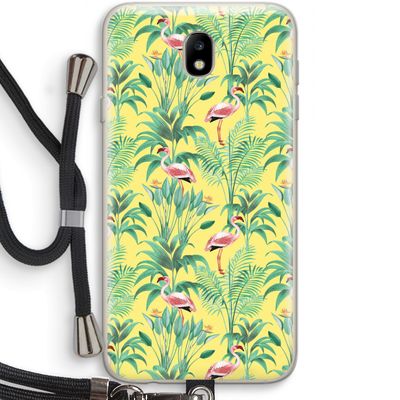 Flamingo party: Samsung Galaxy J7 (2017) Transparant Hoesje met koord