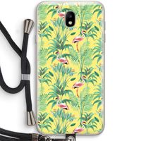 Flamingo party: Samsung Galaxy J7 (2017) Transparant Hoesje met koord