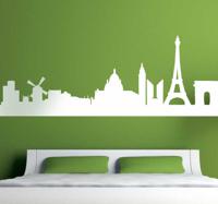 Sticker skyline Parijs - thumbnail