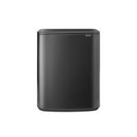 Brabantia Bo Touch Bin Afvalemmer - 2x30 liter - 2 kunststof binnenemmers - confident grey 233609