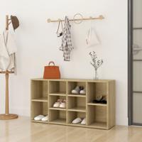 Schoenenbank 103x30x54,5 cm bewerkt hout sonoma eikenkleurig