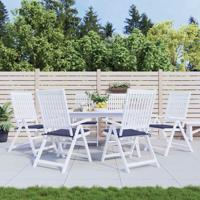 VidaXL Palletkussens 6 st 50x50x4 cm oxford stof marineblauw