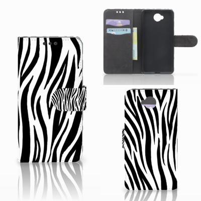 Microsoft Lumia 650 | Telefoonhoesje | Met pasjeshouder | Zebra
