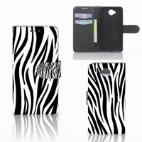 Microsoft Lumia 650 | Telefoonhoesje | Met pasjeshouder | Zebra