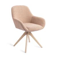 Jesper Home Eetkamerstoel 'Kushi' Revolve Oak Bleach, kleur Flax Relax