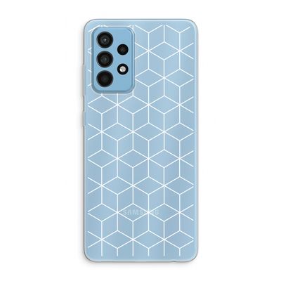Zwart-witte kubussen: Samsung Galaxy A52 Transparant Hoesje