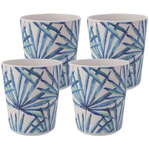 Kunststof/melamine drinkbeker met print - 8x - 9 x 11 cm - 440 ml