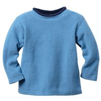 Fleece pullover van bio-katoen, jeansblauw Maat: 86/92 - thumbnail