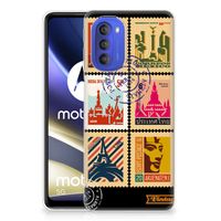 Motorola Moto G51 5G Siliconen Back Cover Postzegels