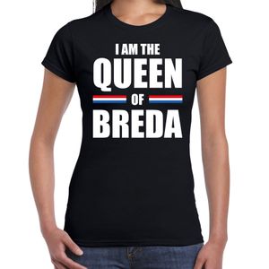 I am the Queen of Breda Koningsdag t-shirt zwart voor dames