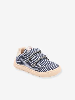 SKIPPER blotevoeten baskets met klittenbandsluiting voor kinderen BISGAARD marineblauw, gestreept