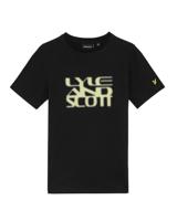 Lyle & Scott zomer t-shirt jongens - Jet zwart - Formation Blur Graphic