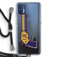 Pew Pew Pew: Motorola Moto G9 Plus Transparant Hoesje met koord