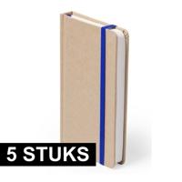 Luxe Notitieboekje ? blauw ? A6 (9 x 14 cm) ? karton/papier ? Schriftje, Opschrijfboekje