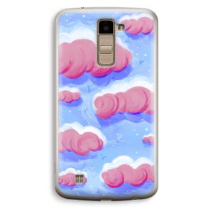 Roze wolken met vogels: LG K10 (2016) Transparant Hoesje