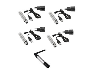 EUROLITE Set QuickDMX 1x Transmitter + 4x AKKU Receiver