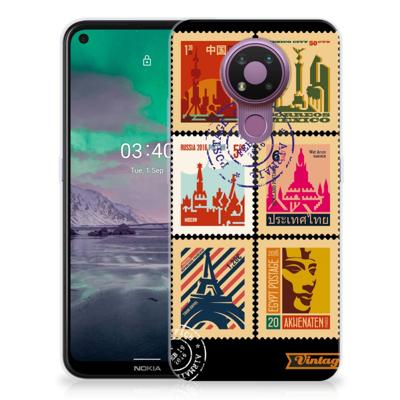 Nokia 3.4 | Silliconen Back Cover | Postzegels