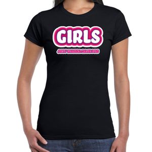 Vrijgezellenfeest verkleed t-shirt dames - Girls Fun - zwart - bachelorette feest