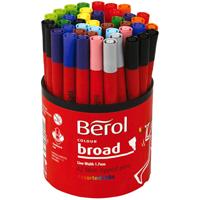 Berol stift, d 10 mm, lijndikte 1-1,7 mm, diverse kleuren, 42 stuk/ 1 doosje